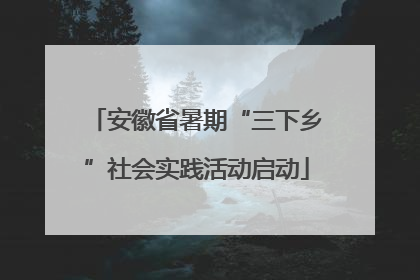 安徽省暑期“三下乡”社会实践活动启动